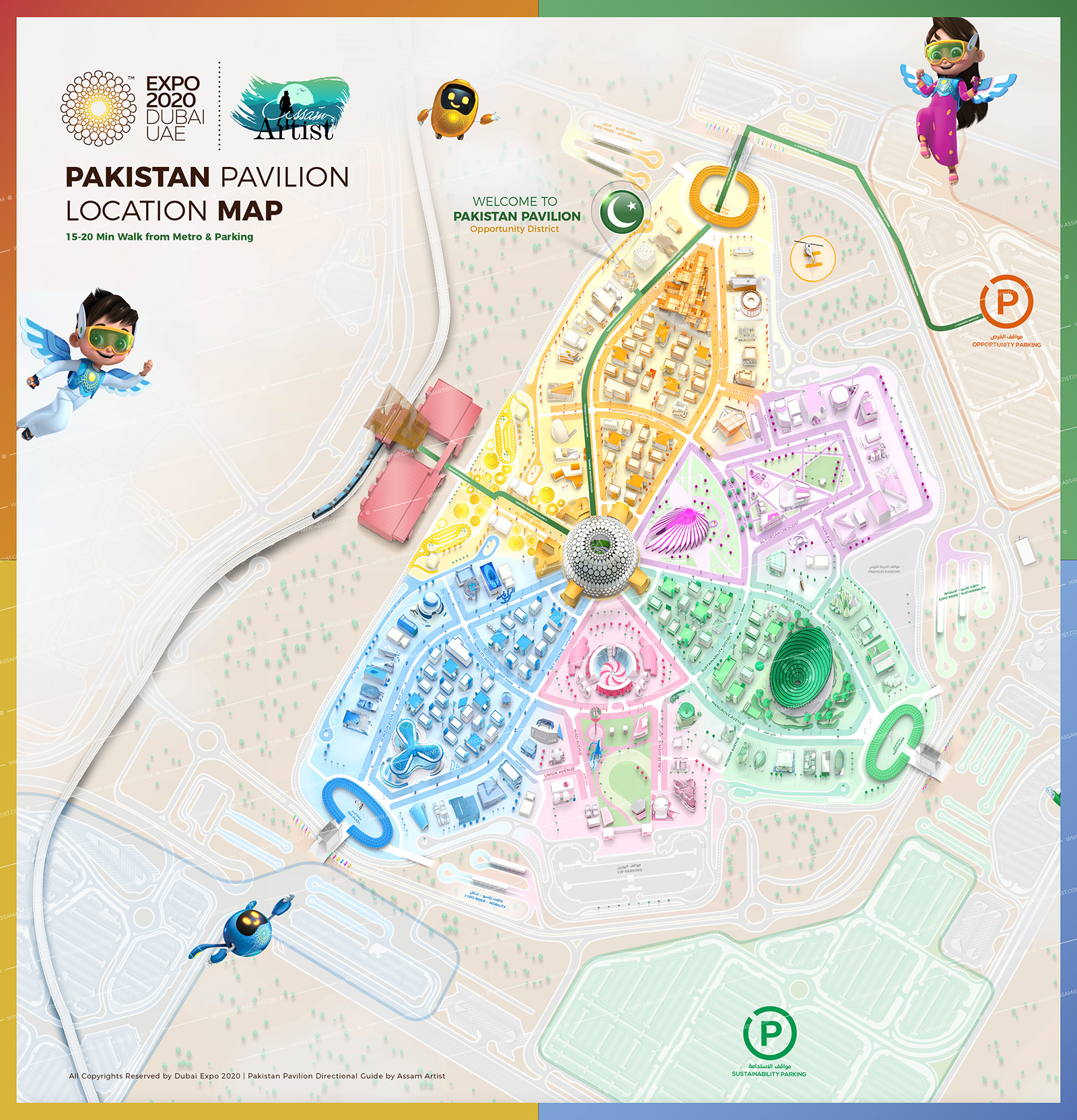 dubai expo 2020 map