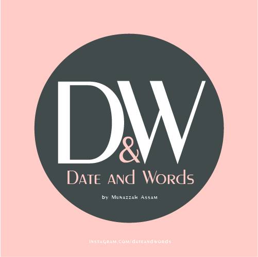 date and words by Munazzah Assam Logo